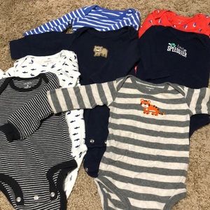Carters 7 long sleeve onesies